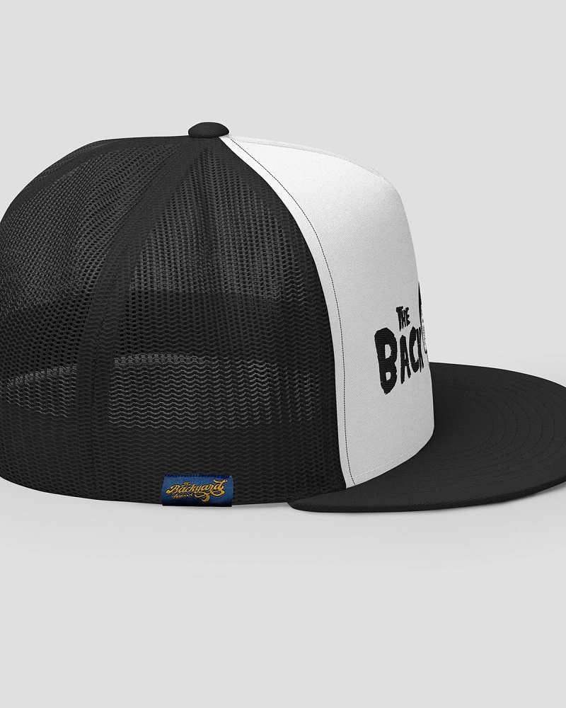 5 Panels Embroidered Midnight Canalla Punk Trucker Cap black/white