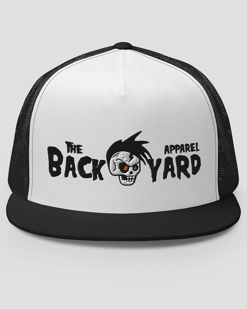 5 Panels Embroidered Midnight Canalla Punk Trucker Cap black/white