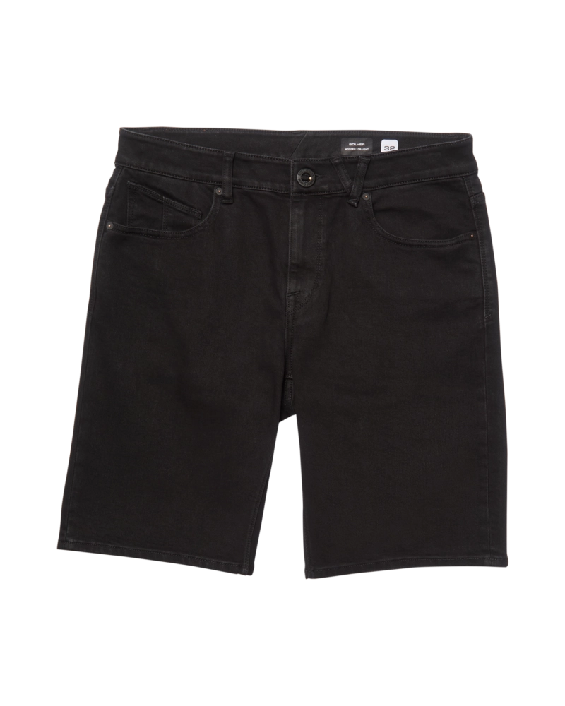 Bermuda Vaquera Volcom Solver Modern Straight - Denim Negro Bermuda Vaquera Volcom Solver Modern Straight - Denim Negro
