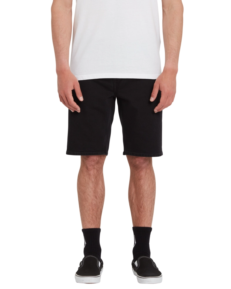 Bermuda Vaquera Volcom Solver Modern Straight - Denim Negro Bermuda Vaquera Volcom Solver Modern Straight - Denim Negro