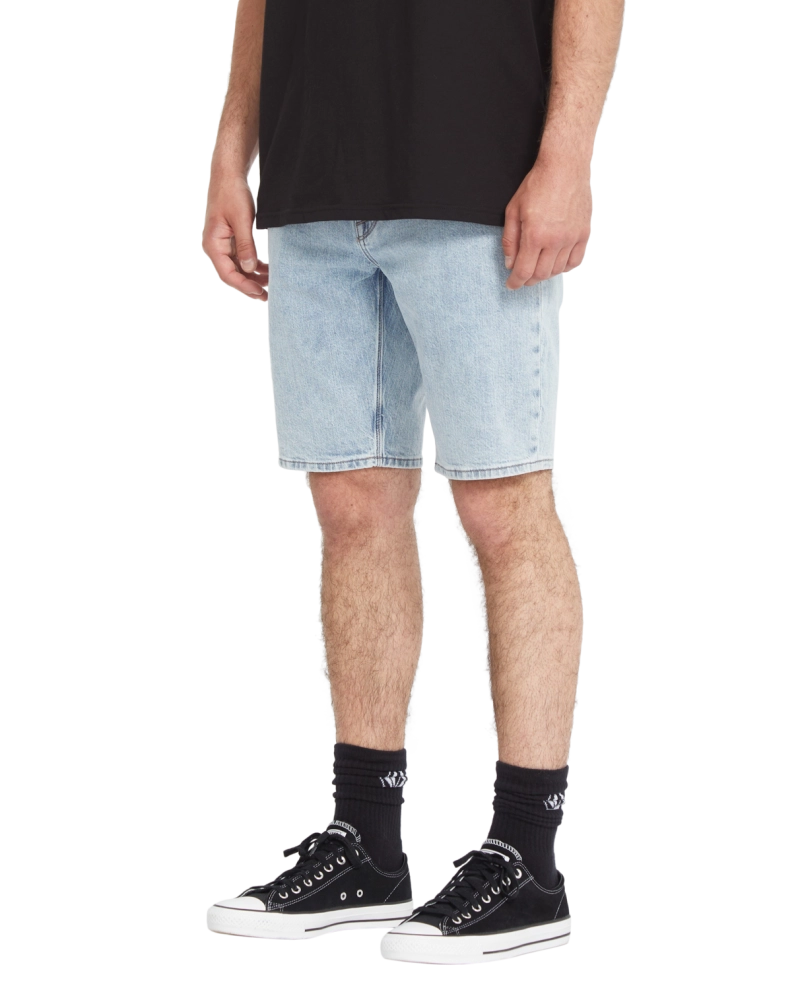 Bermuda Vaquera Volcom Vorta Slim Straight - Denim Claro Bermuda Vaquera Volcom Vorta Slim Straight - Denim Claro
