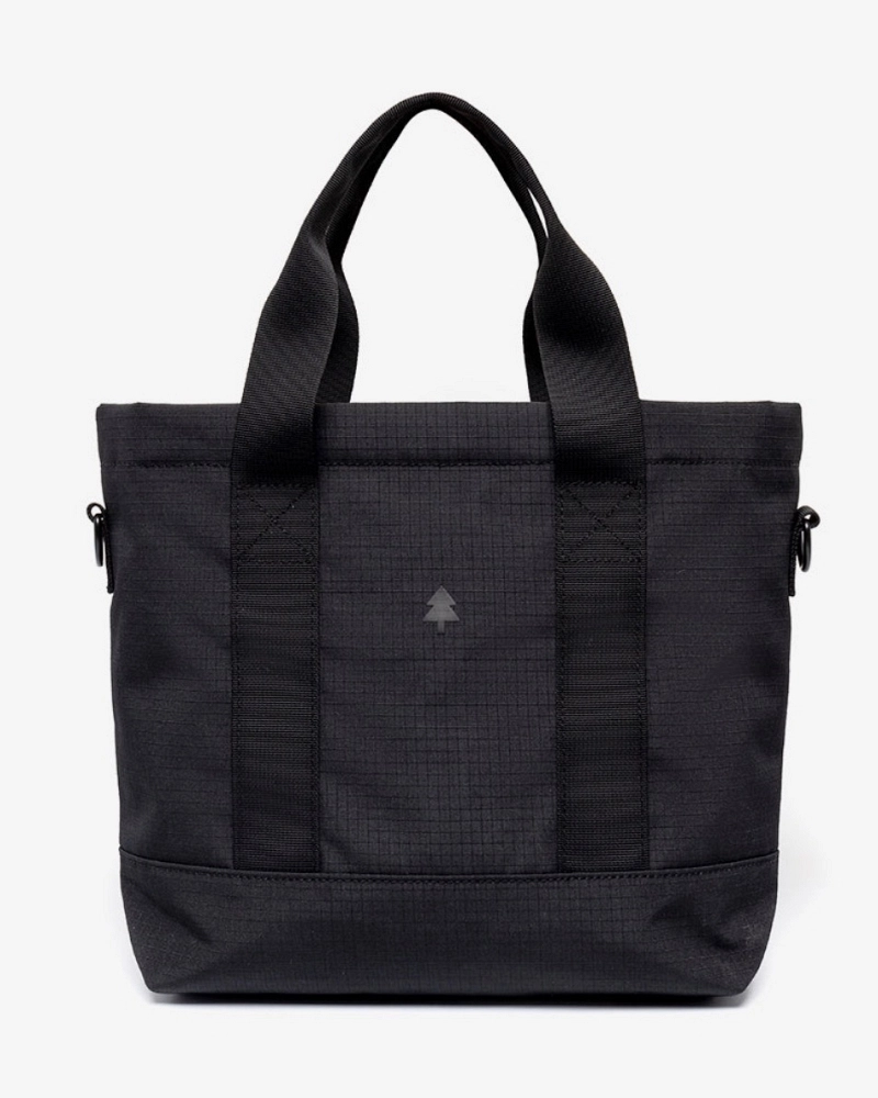 Bolso Tote Lefrik Negro – Reciclado, con Bandolera Ajustable