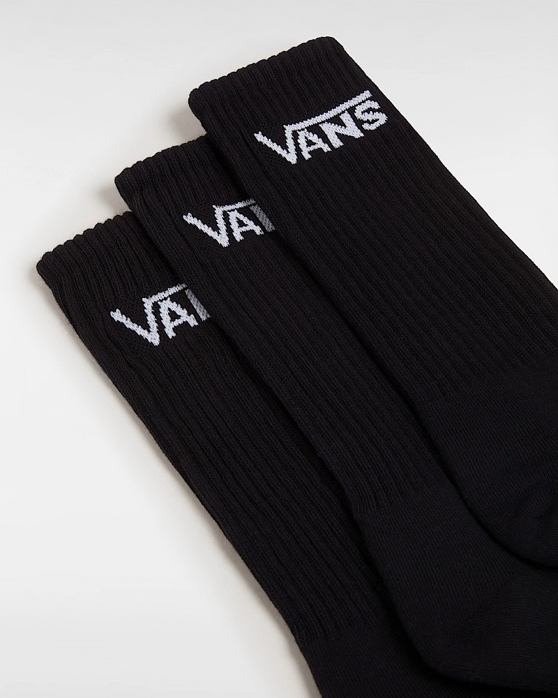 Calcetines Vans Classic Negros Pack 3 | Media Caña