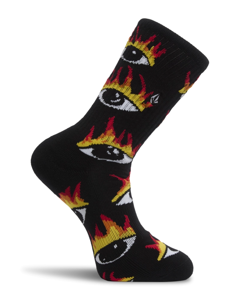 Calcetines Volcom Ojos en Llamas Negro - Crew Socks Unisex Calcetines Volcom Ojos en Llamas Negro - Crew Socks Unisex