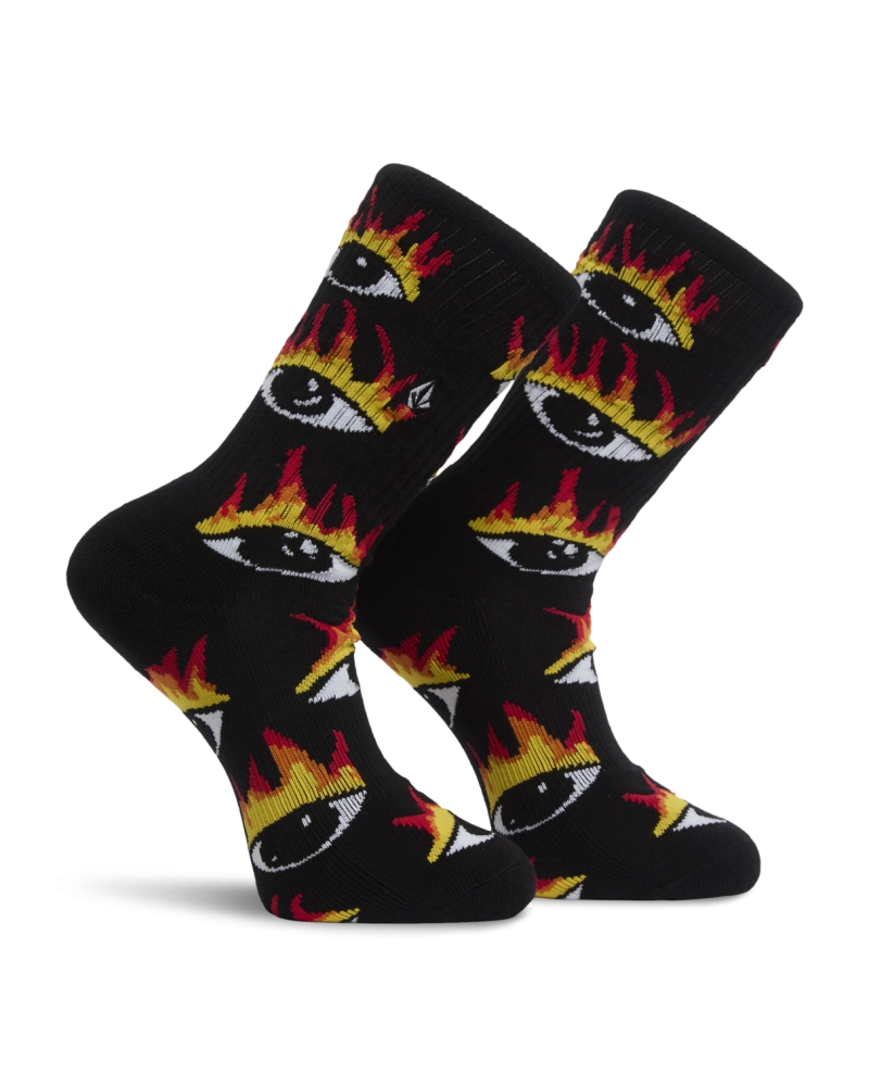 Calcetines Volcom Ojos en Llamas Negro - Crew Socks Unisex Calcetines Volcom Ojos en Llamas Negro - Crew Socks Unisex