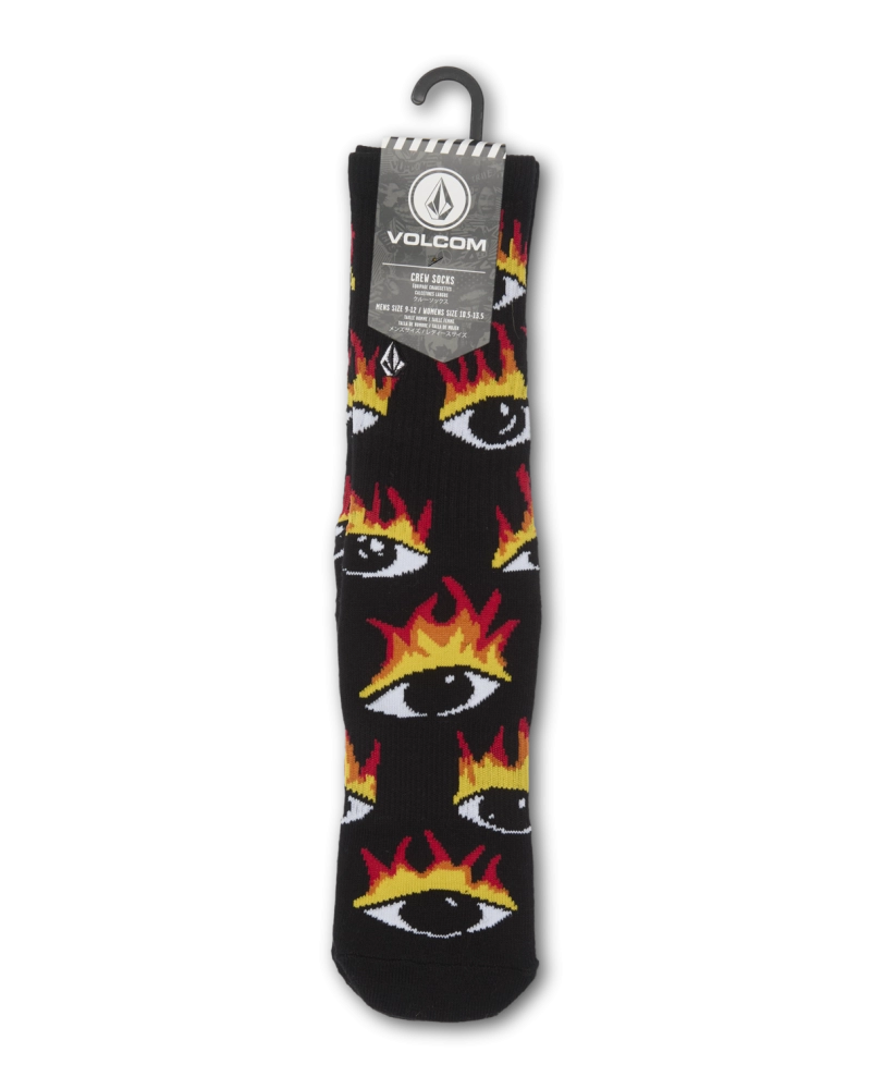 Calcetines Volcom Ojos en Llamas Negro - Crew Socks Unisex Calcetines Volcom Ojos en Llamas Negro - Crew Socks Unisex