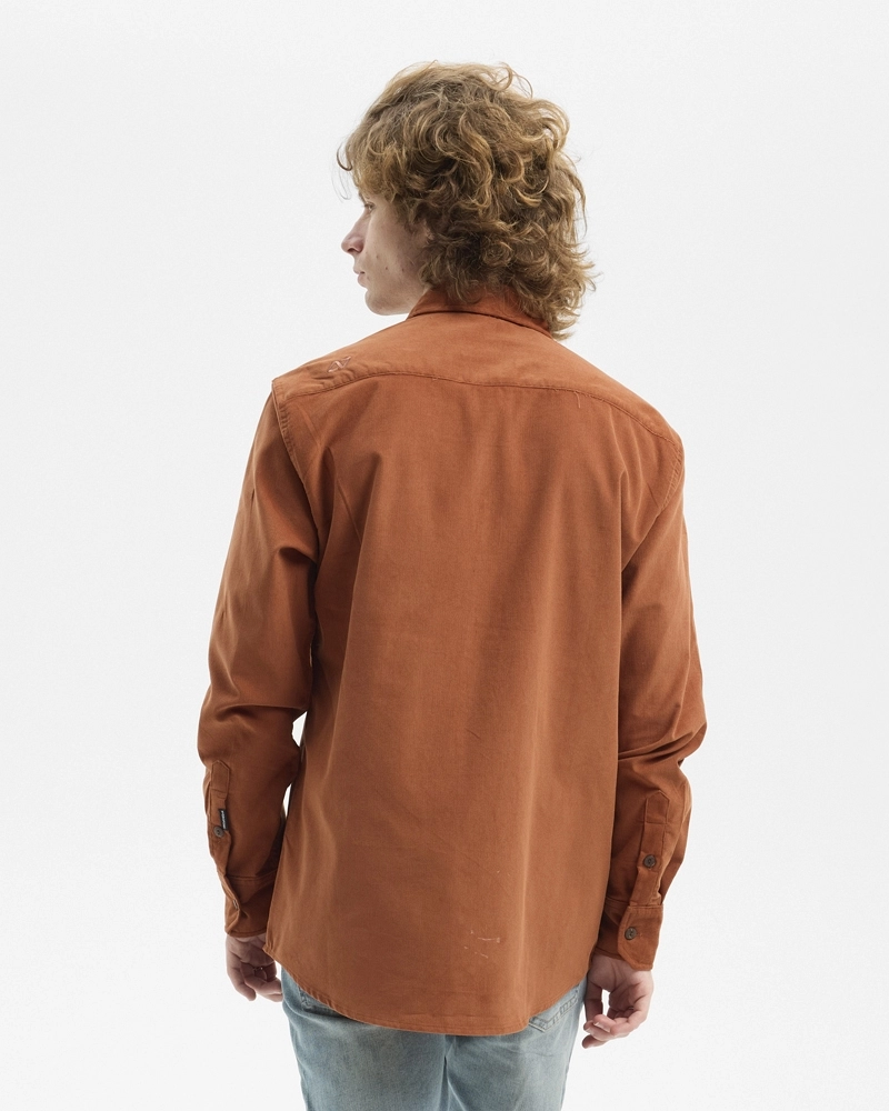 Camisa de Pana Hydroponic Terracota Manga Larga Camisa de Pana Hydroponic Terracota Manga Larga