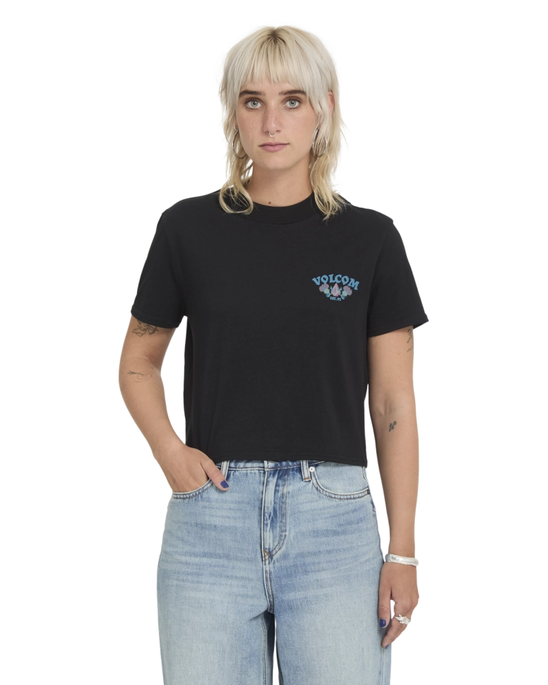 Camiseta crop top Volcom Stone con estampado floral Camiseta crop top Volcom Stone con estampado floral