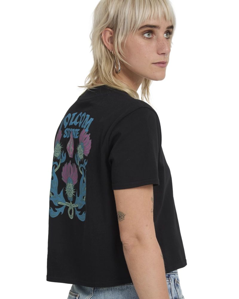 Camiseta crop top Volcom Stone con estampado floral Camiseta crop top Volcom Stone con estampado floral