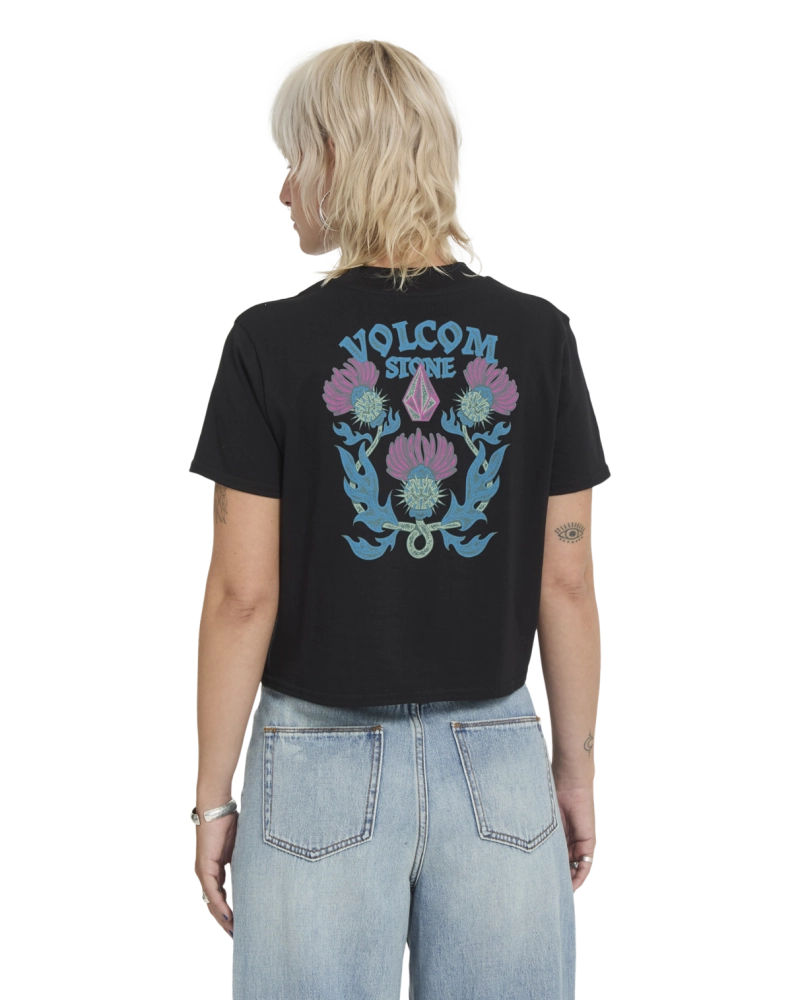 Camiseta crop top Volcom Stone con estampado floral Camiseta crop top Volcom Stone con estampado floral