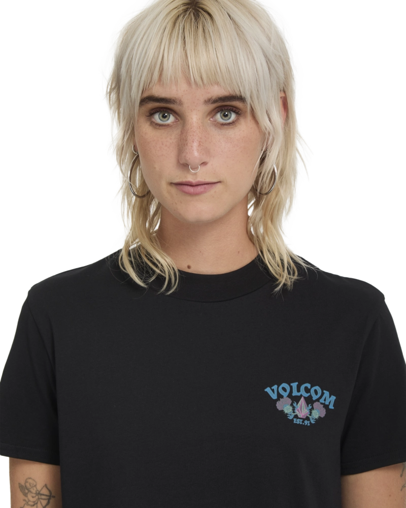 Camiseta crop top Volcom Stone con estampado floral Camiseta crop top Volcom Stone con estampado floral