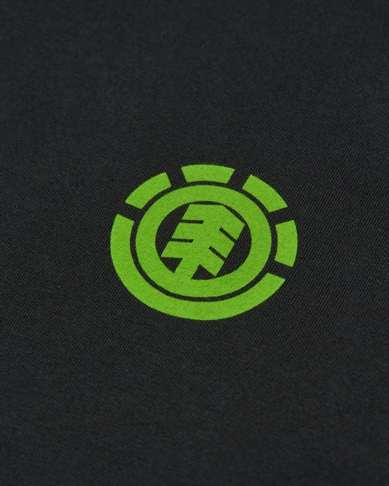Camiseta Element Hombre Negra Logo Elemental | Manga Corta 100% Algodón Camiseta Element Hombre Negra Logo Elemental | Manga Corta 100% Algodón