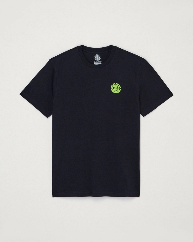 Camiseta Element Hombre Negra Logo Elemental | Manga Corta 100% Algodón Camiseta Element Hombre Negra Logo Elemental | Manga Corta 100% Algodón