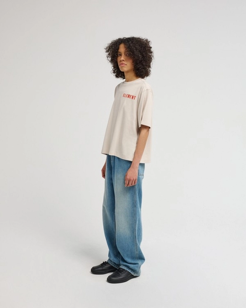 Camiseta Element Peace of Mind Beige Unisex | Estampado Floral y Logo Bordado Camiseta Element Peace of Mind Beige Unisex | Estampado Floral y Logo Bordado