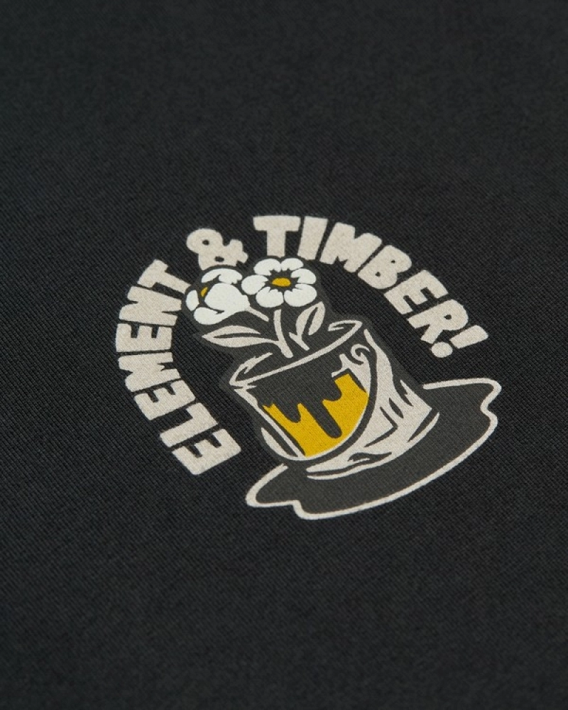Camiseta Element x Timber! Flower Pot Negra Hombre | Colaboración Edición Especial