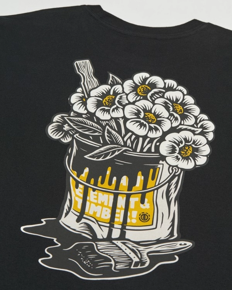 Camiseta Element x Timber! Flower Pot Negra Hombre | Colaboración Edición Especial Camiseta Element x Timber! Flower Pot Negra Hombre | Colaboración Edición Especial