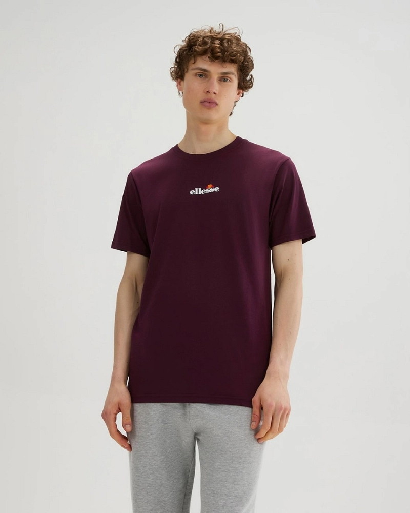 Camiseta Ellesse Ollio 2 Granate Hombre – Logo Central