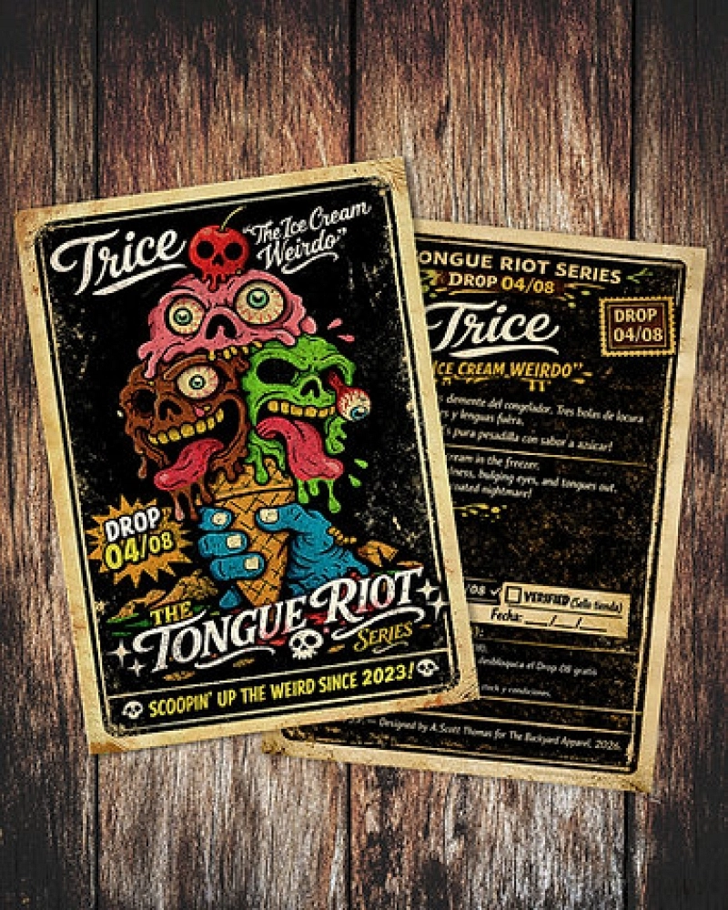 Camiseta Trice The Ice Cream Weirdo – The Tongue Riot Series The Backyard Apparel Camiseta Trice The Ice Cream Weirdo – The Tongue Riot Series The Backyard Apparel