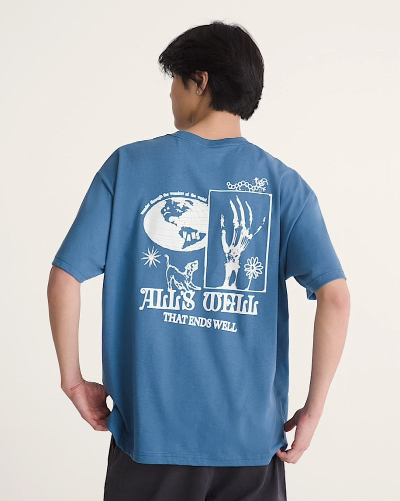 Camiseta Vans Alls Well Estampado Gráfico – Azul Camiseta Vans Alls Well Estampado Gráfico – Azul