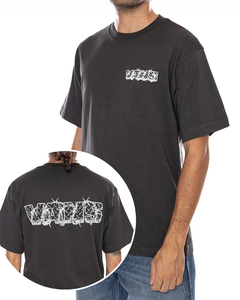 Camiseta Vans Barbed Wire Logo – Gris Antracita