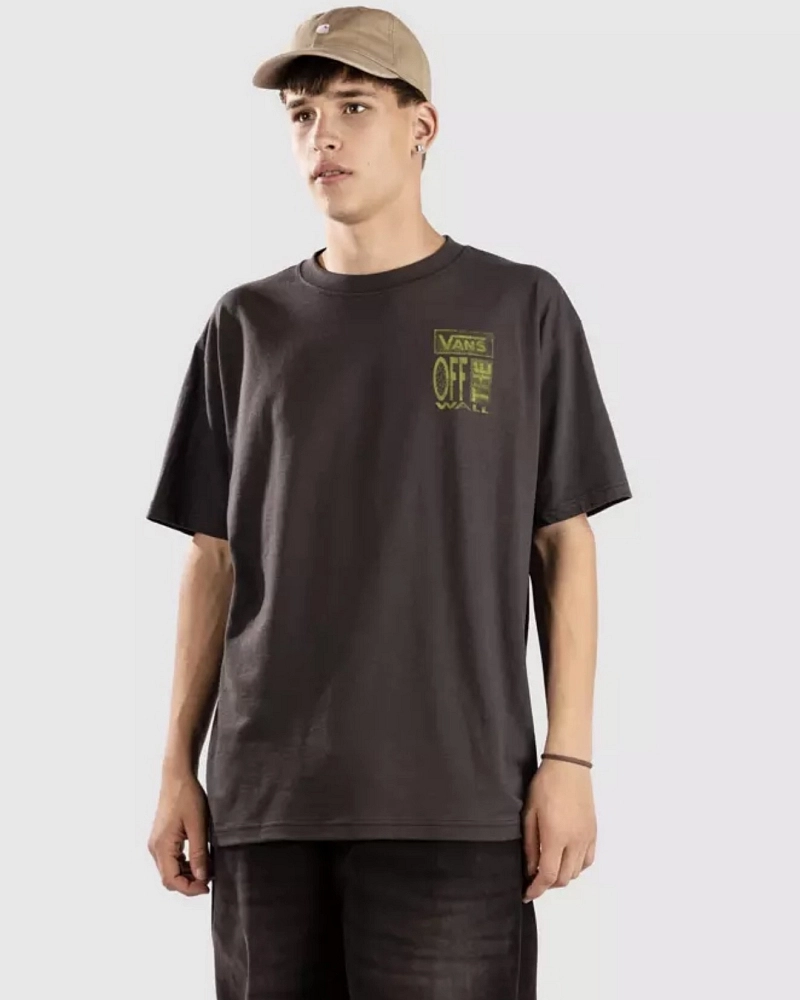 Camiseta Vans Off The Wall Print Negra/Verde Camiseta Vans Off The Wall Print Negra/Verde