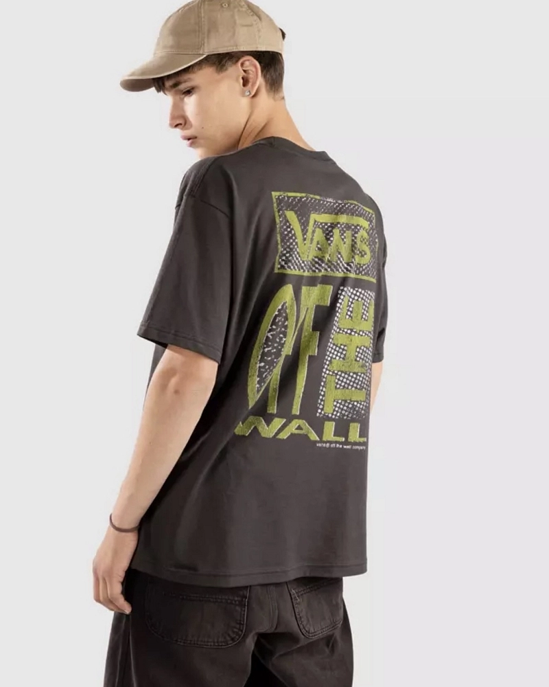 Camiseta Vans Off The Wall Print Negra/Verde Camiseta Vans Off The Wall Print Negra/Verde