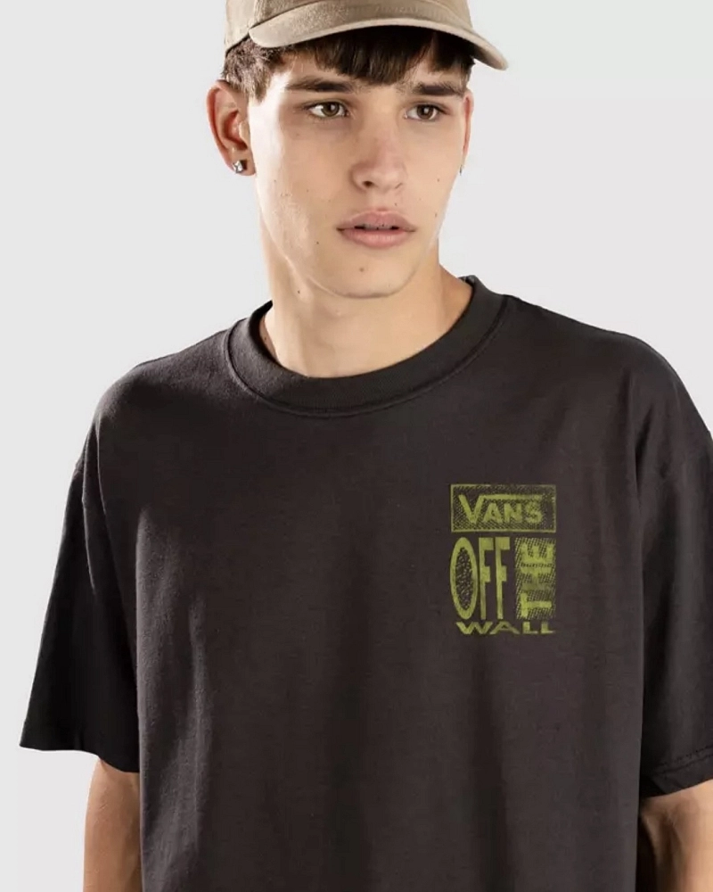 Camiseta Vans Off The Wall Print Negra/Verde Camiseta Vans Off The Wall Print Negra/Verde