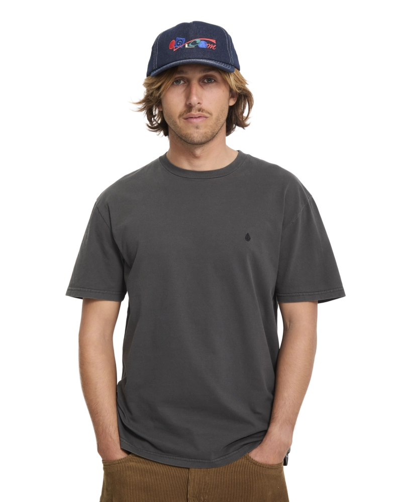 Camiseta Volcom Stone Blanks Pigment Wash Negro - Oversize Hombre Camiseta Volcom Stone Blanks Pigment Wash Negro - Oversize Hombre