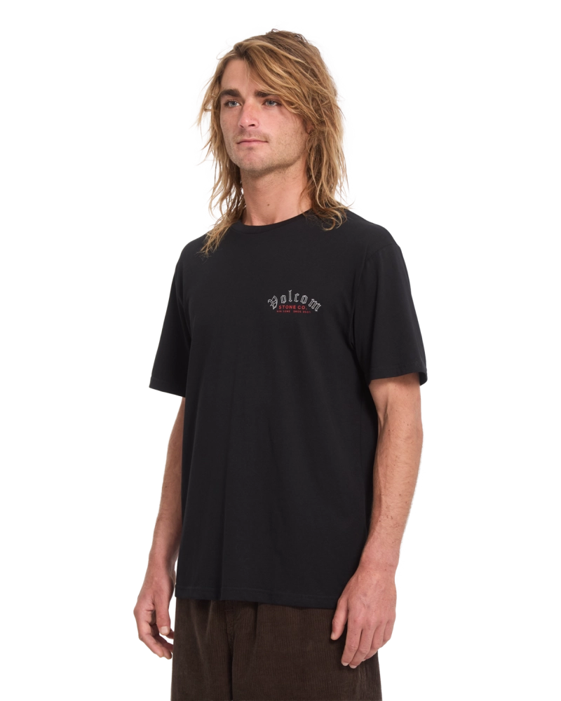 Camiseta Volcom Stone Co West Coast Ace Negro - Gráfico Hombre