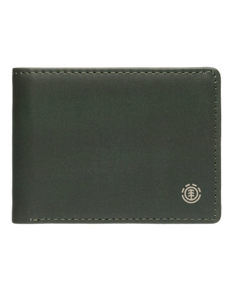 Cartera Element Icon Mini Verde – Billetera de Piel Sintética Bifold