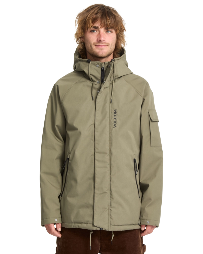 Cazadora Volcom Hombre Parka Acolchada Verde Caqui | Resistente al Agua Cazadora Volcom Hombre Parka Acolchada Verde Caqui | Resistente al Agua