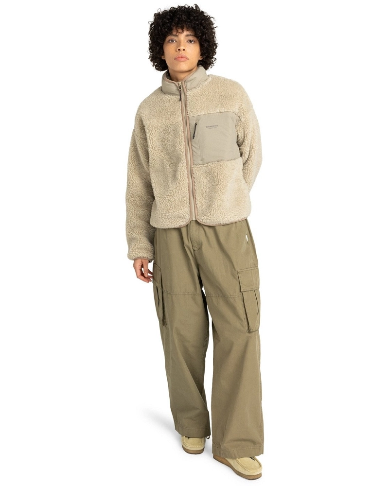 Chaqueta Element Oak Sherpa Cremallera Completa - Crudo/Beige Chaqueta Element Oak Sherpa Cremallera Completa - Crudo/Beige