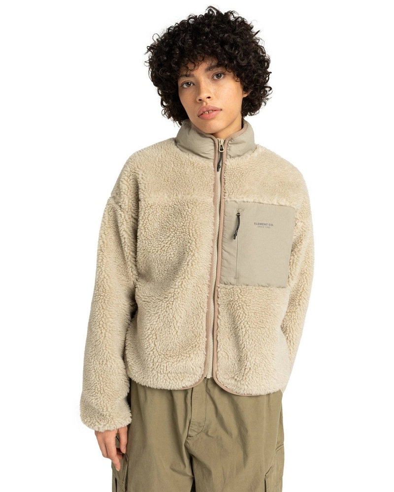 Chaqueta Element Oak Sherpa Cremallera Completa - Crudo/Beige Chaqueta Element Oak Sherpa Cremallera Completa - Crudo/Beige