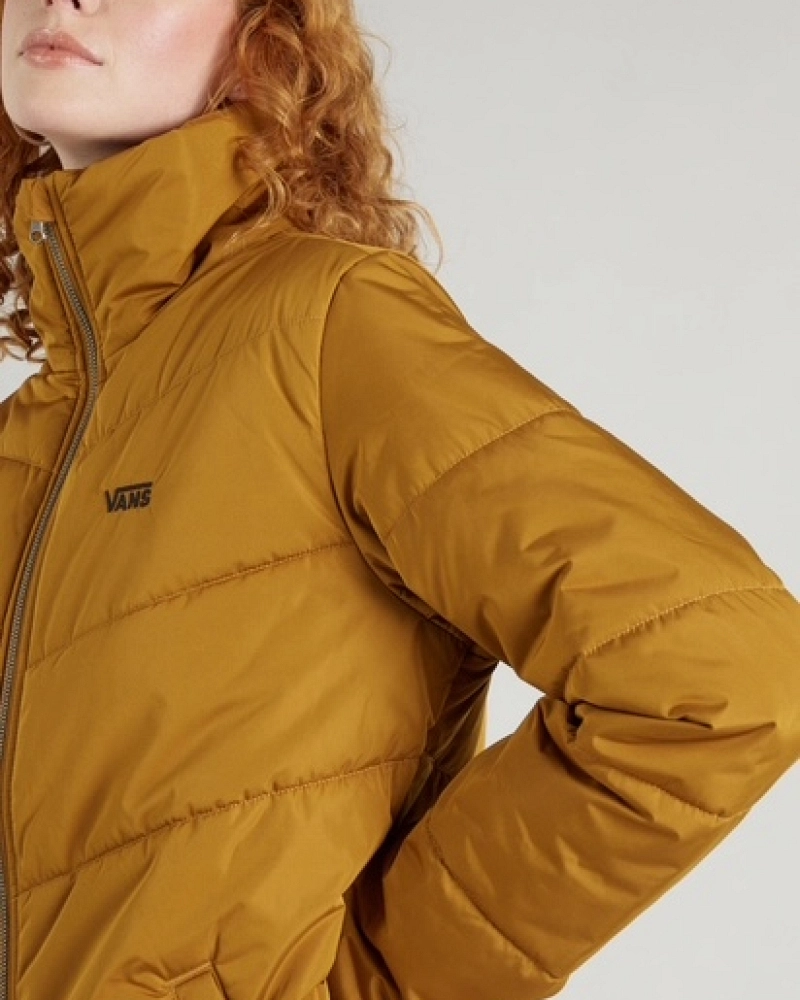 Chaqueta Plumas Vans Foundry Mostaza Acolchada Mujer Chaqueta Plumas Vans Foundry Mostaza Acolchada Mujer