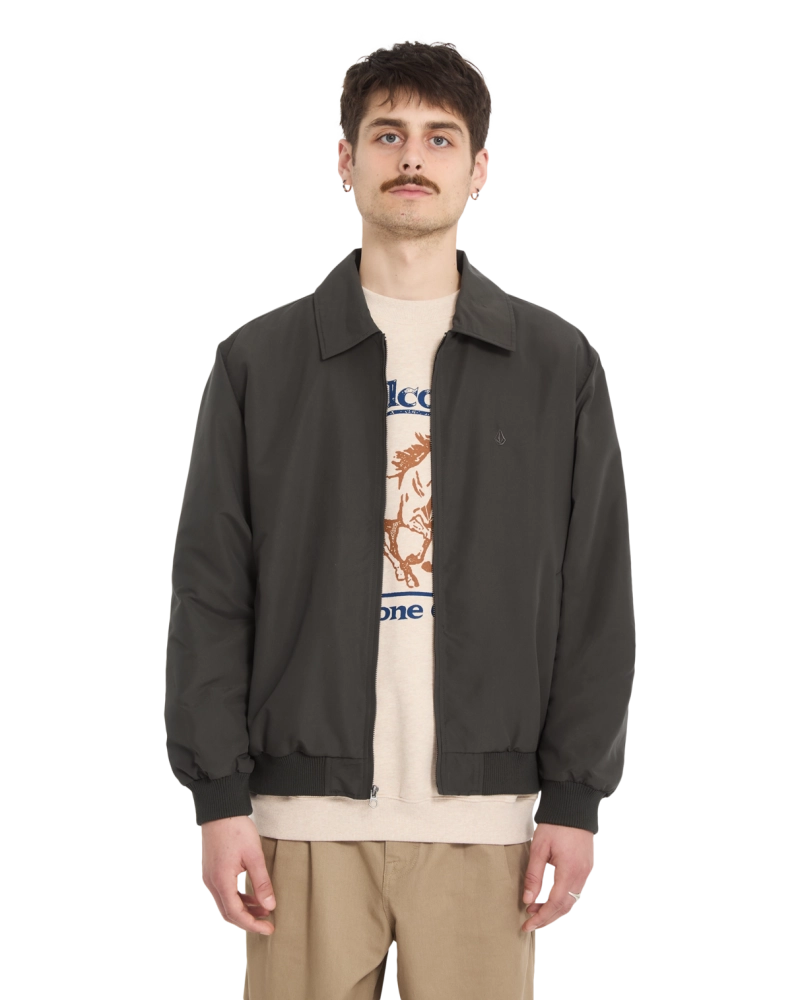Chaqueta Volcom Likurtis con Forro Leopardo - Verde Kaki