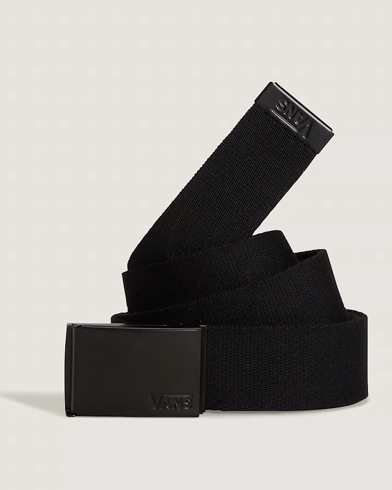 Cinturón Vans de tela negro con hebilla mate