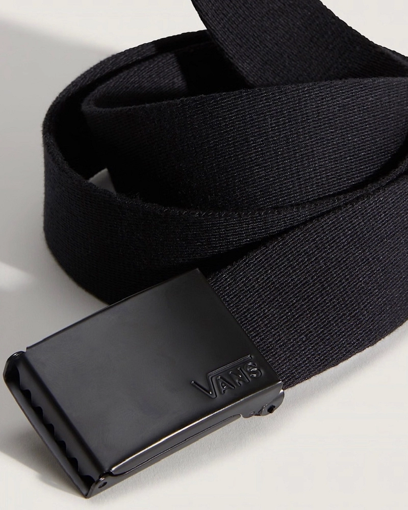 Cinturón Vans de tela negro con hebilla mate