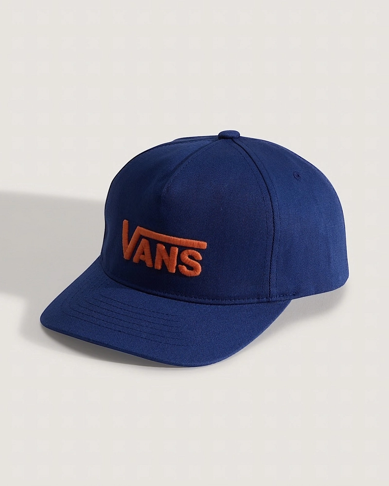 Drop V Logo Snapback Deep Indigo