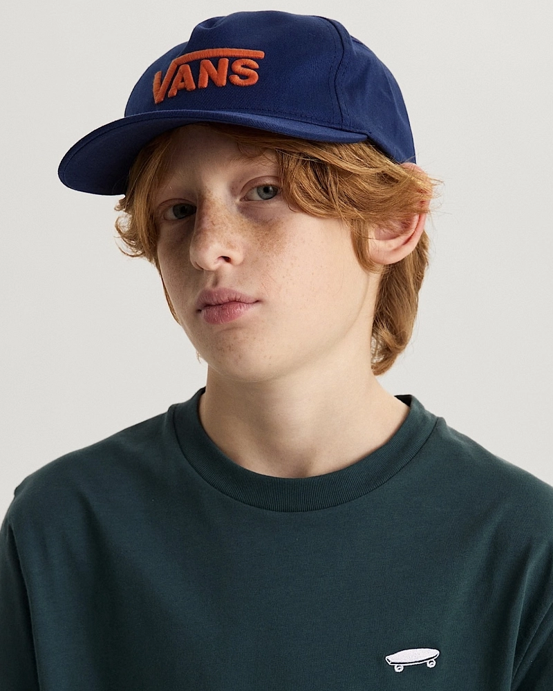 Drop V Logo Snapback Deep Indigo