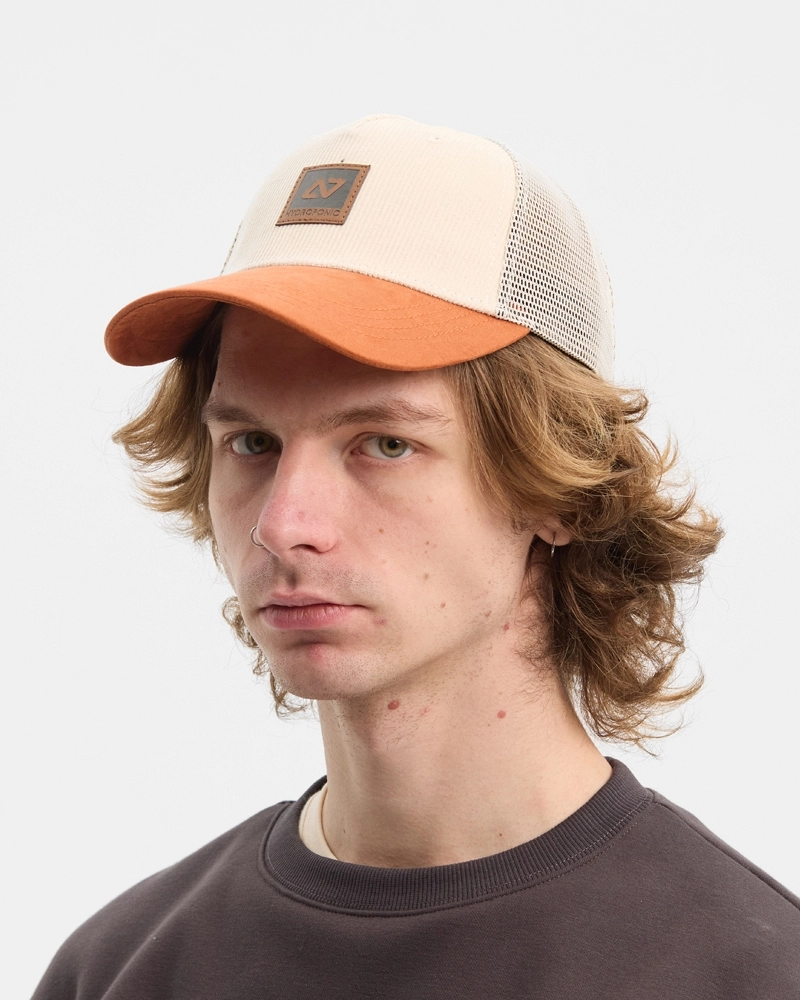 Gorra Trucker Hydroponic Beige y Terracota
