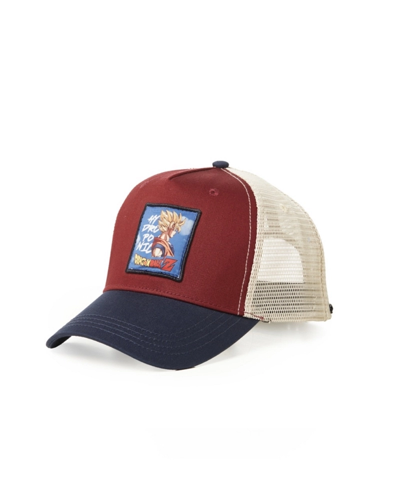 Gorra Trucker Hydroponic x Dragon Ball Z Super Saiyan – Collab Anime Skate | Granate/Navy/Beige Gorra Trucker Hydroponic x Dragon Ball Z Super Saiyan – Collab Anime Skate | Granate/Navy/Beige