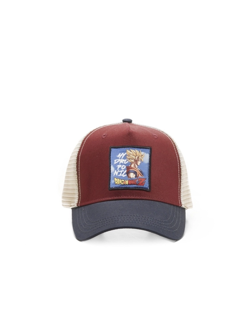 Gorra Trucker Hydroponic x Dragon Ball Z Super Saiyan – Collab Anime Skate | Granate/Navy/Beige Gorra Trucker Hydroponic x Dragon Ball Z Super Saiyan – Collab Anime Skate | Granate/Navy/Beige