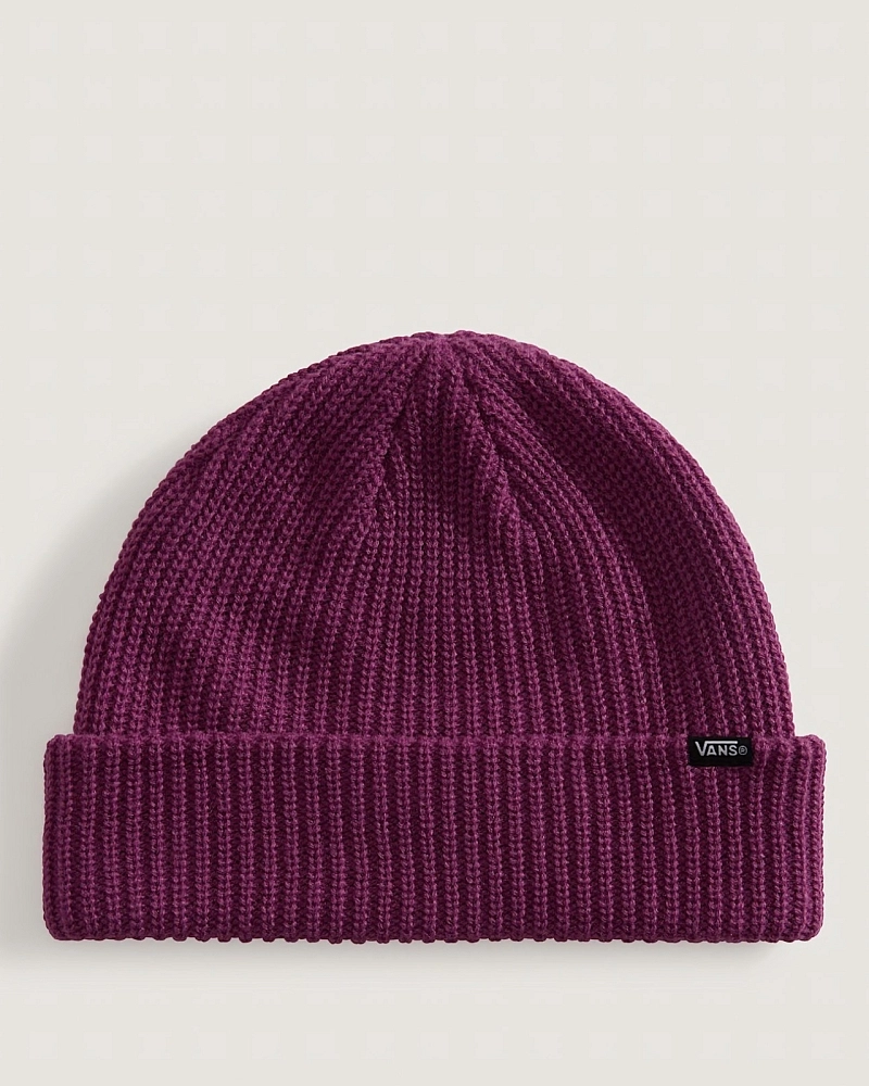 Gorro Vans Morado de Punto Grueso con Vuelta Gorro Vans Morado de Punto Grueso con Vuelta