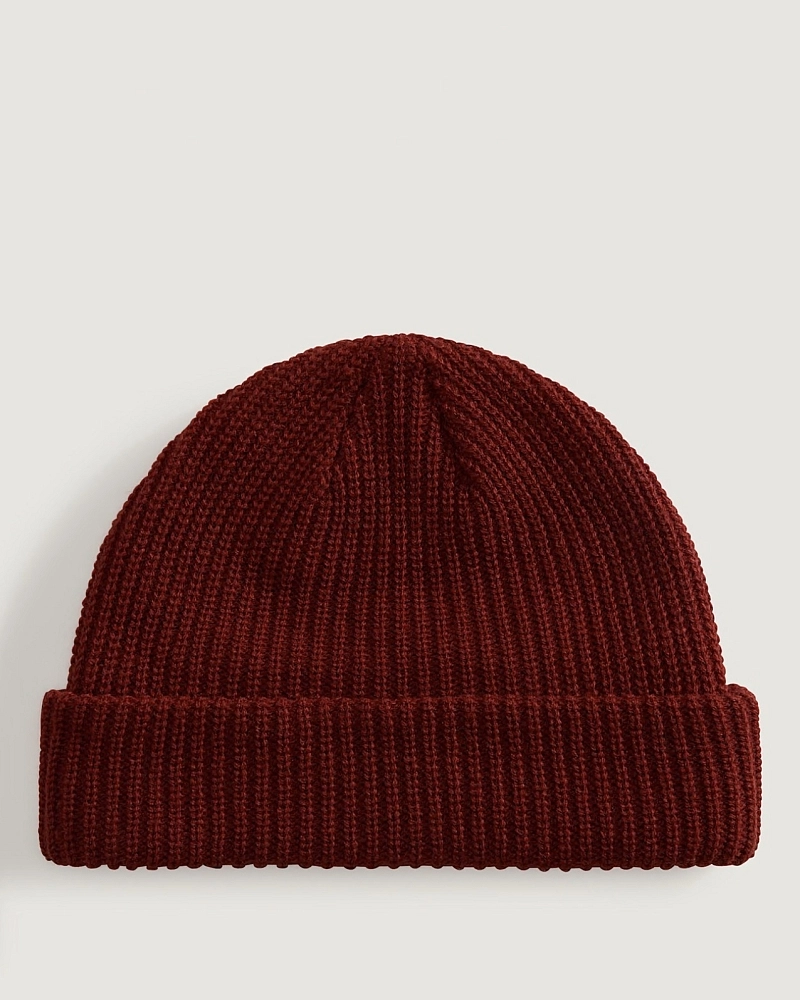 Gorro Vans Rojo Teja de Punto Grueso con Vuelta Gorro Vans Rojo Teja de Punto Grueso con Vuelta
