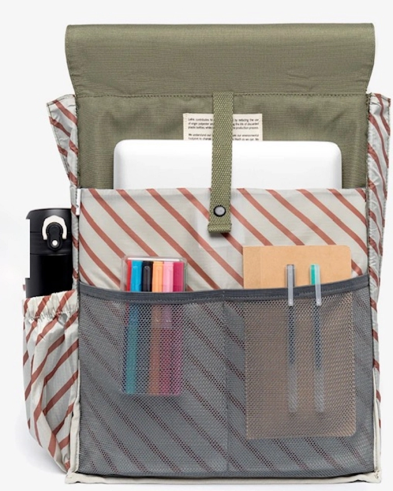 Handy Backpack Stripes Olive