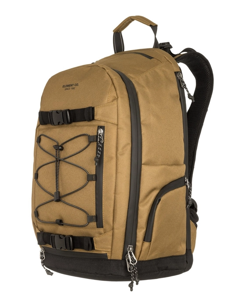 Mochila Element Skate Porta Skate con Compartimento para Portátil – Mostaza