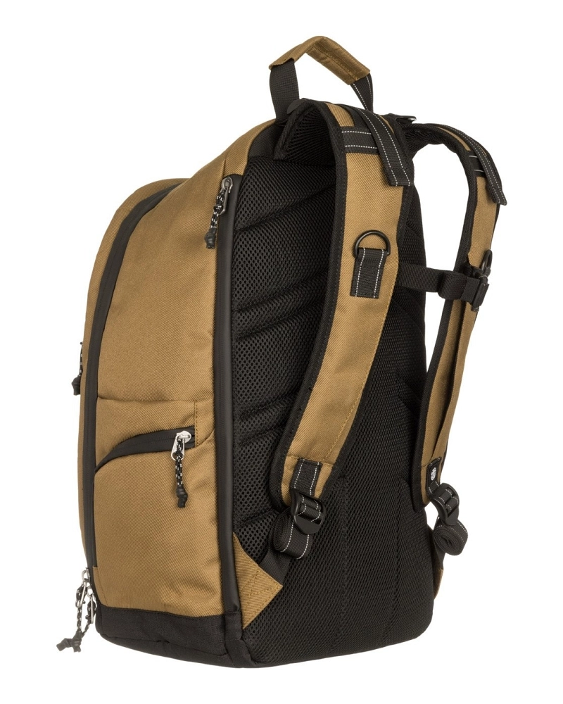 Mochila Element Skate Porta Skate con Compartimento para Portátil – Mostaza