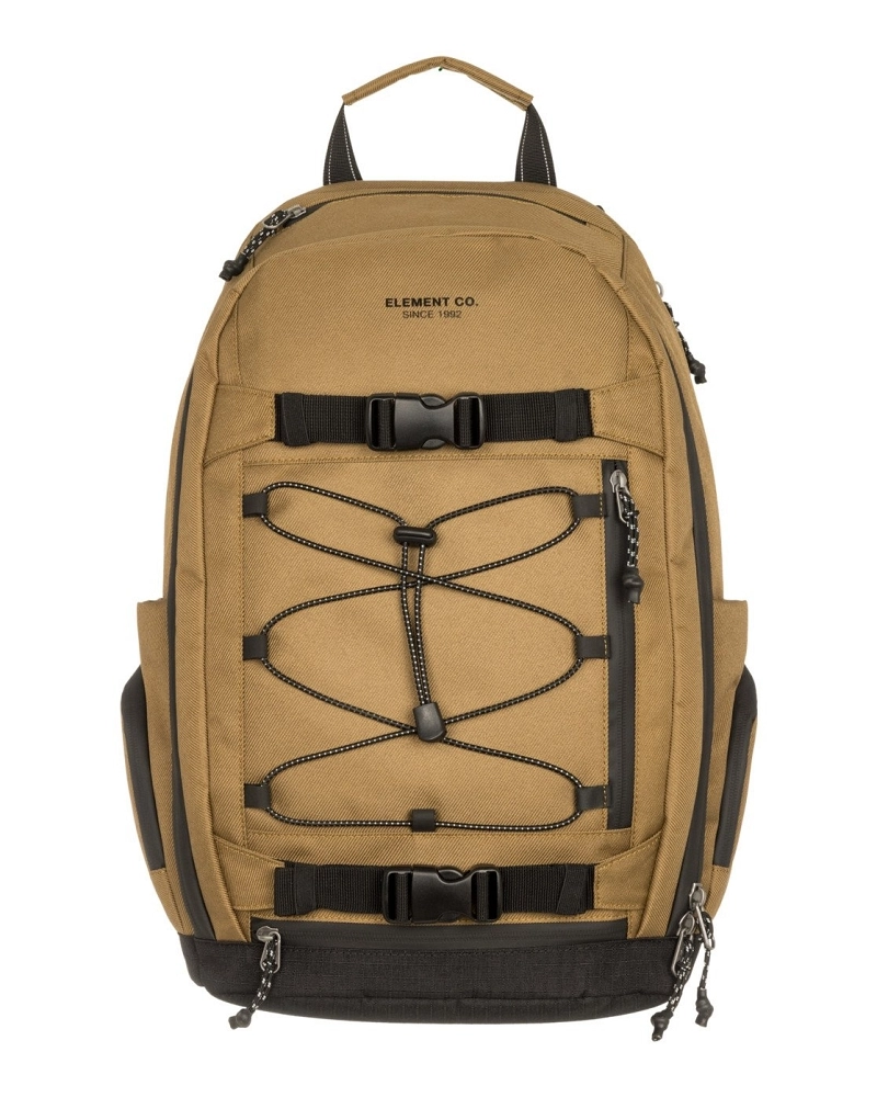 Mochila Element Skate Porta Skate con Compartimento para Portátil – Mostaza