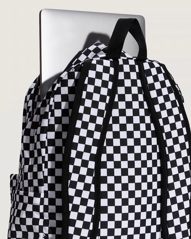 Mochila Vans Old Skool Cuadros Blanco y Negro Mochila Vans Old Skool Cuadros Blanco y Negro