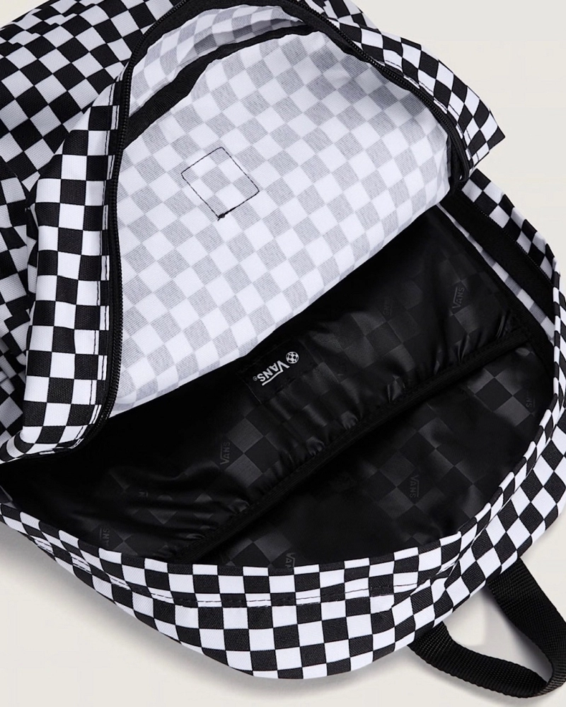 Mochila Vans Old Skool Cuadros Blanco y Negro Mochila Vans Old Skool Cuadros Blanco y Negro